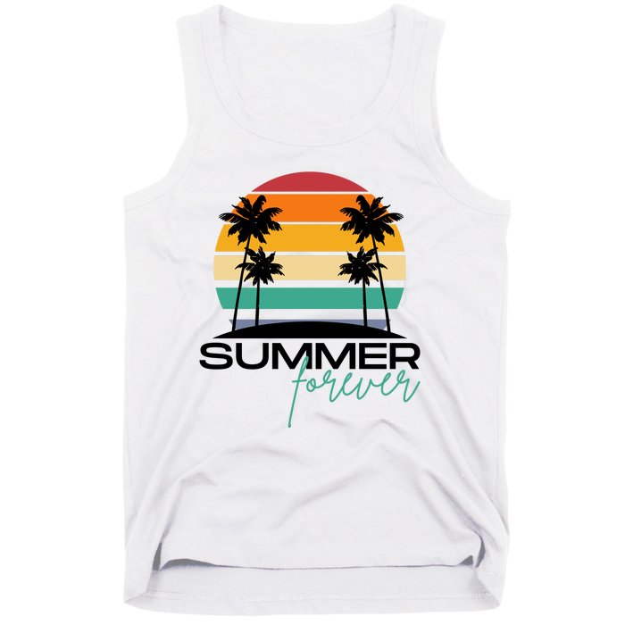 Summer Forever Retro Sunset Tropical Tank Top