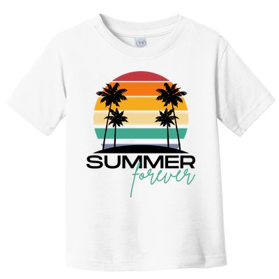 Summer Forever Retro Sunset Tropical Toddler T-Shirt