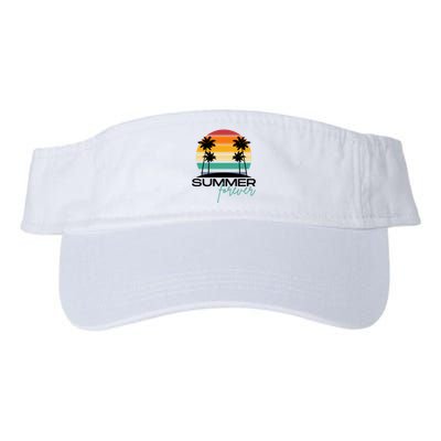 Summer Forever Retro Sunset Tropical Valucap Bio-Washed Visor