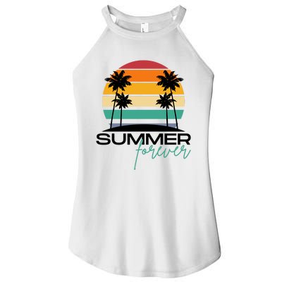 Summer Forever Retro Sunset Tropical Women's Perfect Tri Rocker Tank