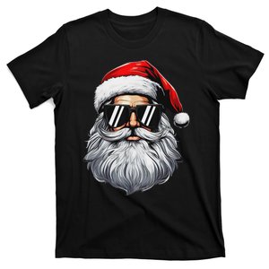 Santa Face Retro Sunglasses Christmas S For T-Shirt