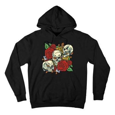 Skull Floral Rose Hoodie