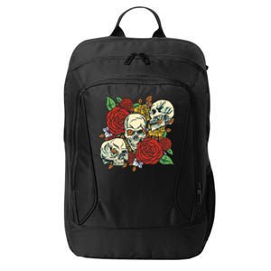 Skull Floral Rose City Backpack