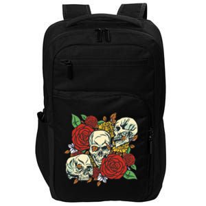 Skull Floral Rose Impact Tech Backpack