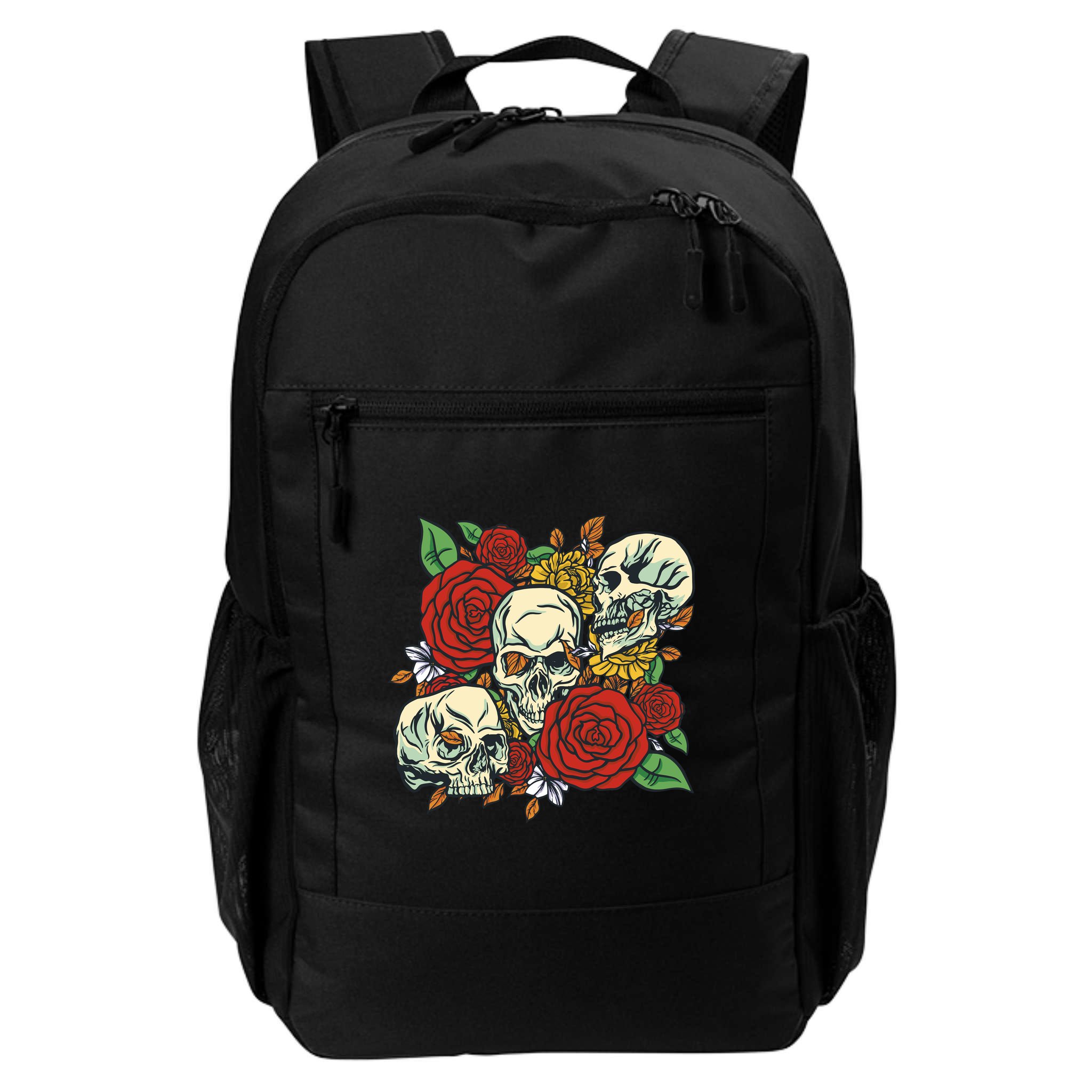 Skull Floral Rose Backpack