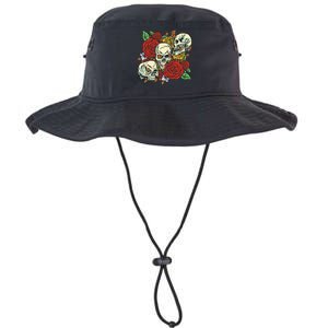 Skull Floral Rose Legacy Cool Fit Booney Bucket Hat