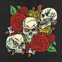 Skull Floral Rose 11oz C Handle Ceramic Mug