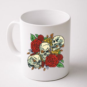 Skull Floral Rose Coffee Mug