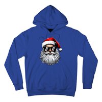 Santa Face Retro Sunglasses Christmas Hoodie