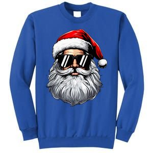 Santa Face Retro Sunglasses Christmas Sweatshirt