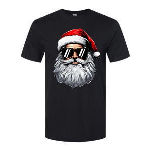 Santa Face Retro Sunglasses Christmas Softstyle CVC T-Shirt