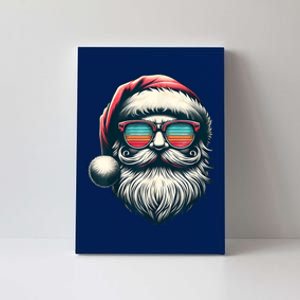 Santa Face Retro Sunglasses Christmas Xmas Canvas