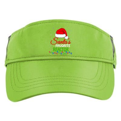 SantaS Favorite Realtor Santa Hat Lights. Funny Christmas Adult Drive Performance Visor