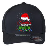 SantaS Favorite Realtor Santa Hat Lights. Funny Christmas Flexfit Unipanel Trucker Cap