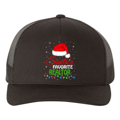 SantaS Favorite Realtor Santa Hat Lights. Funny Christmas Yupoong Adult 5-Panel Trucker Hat