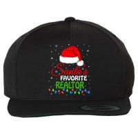 SantaS Favorite Realtor Santa Hat Lights. Funny Christmas Wool Snapback Cap