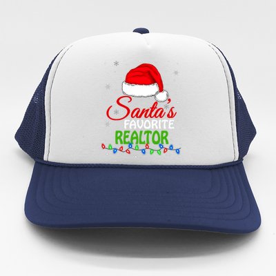 SantaS Favorite Realtor Santa Hat Lights. Funny Christmas Trucker Hat