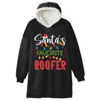 SantaS Favorite Roofer Xmas Light Santa Hat Christmas Gift Hooded Wearable Blanket