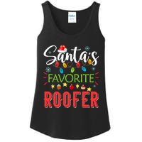 SantaS Favorite Roofer Xmas Light Santa Hat Christmas Gift Ladies Essential Tank