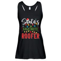 SantaS Favorite Roofer Xmas Light Santa Hat Christmas Gift Ladies Essential Flowy Tank