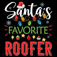 SantaS Favorite Roofer Xmas Light Santa Hat Christmas Gift Flatbill Hat