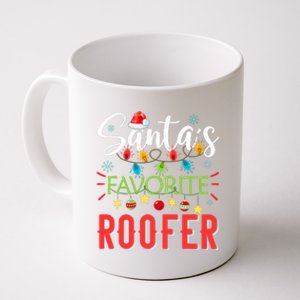 SantaS Favorite Roofer Xmas Light Santa Hat Christmas Gift Coffee Mug