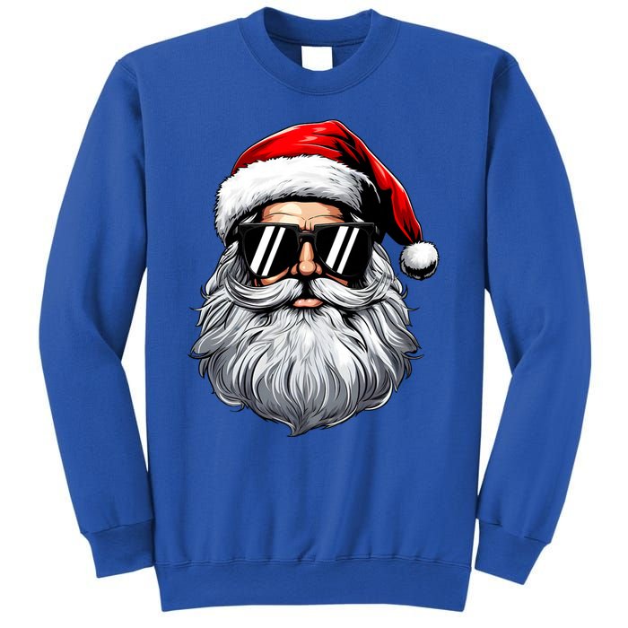 Santa Face Retro Sunglasses Christmas Sweatshirt