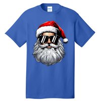 Santa Face Retro Sunglasses Christmas Tall T-Shirt