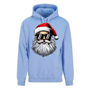 Santa Face Retro Sunglasses Christmas Unisex Surf Hoodie