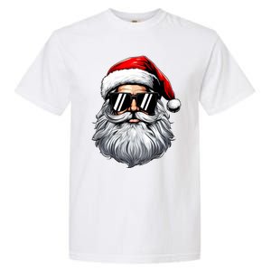 Santa Face Retro Sunglasses Christmas Garment-Dyed Heavyweight T-Shirt