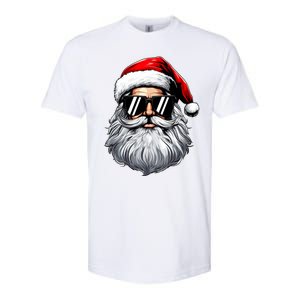 Santa Face Retro Sunglasses Christmas Softstyle CVC T-Shirt