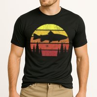 Steelhead Fishing Retro Rainbow Trout River Fisherman Cooling Performance Crew T-Shirt