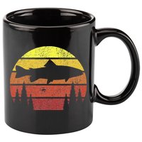 Steelhead Fishing Retro Rainbow Trout River Fisherman 11oz C Handle Ceramic Mug