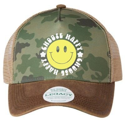 Smile Face Retro Choose Happy Cute Peace Positive  70s Legacy Tie Dye Trucker Hat