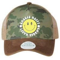 Smile Face Retro Choose Happy Cute Peace Positive  70s Legacy Tie Dye Trucker Hat