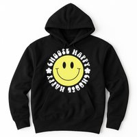 Smile Face Retro Choose Happy Cute Peace Positive  70s Hoodie