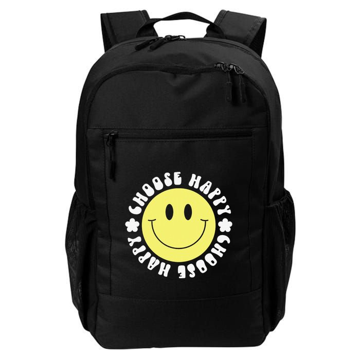 Smile Face Retro Choose Happy Cute Peace Positive  70s Backpack