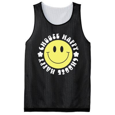 Smile Face Retro Choose Happy Cute Peace Positive  70s Mesh Reversible Basketball Jersey Tank