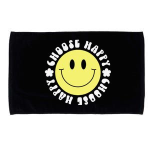 Smile Face Retro Choose Happy Cute Peace Positive  70s Microfiber Hand Towel