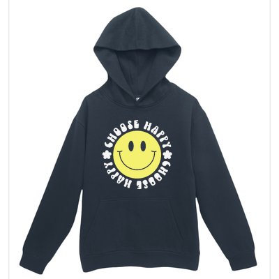 Smile Face Retro Choose Happy Cute Peace Positive  70s Urban Pullover Hoodie