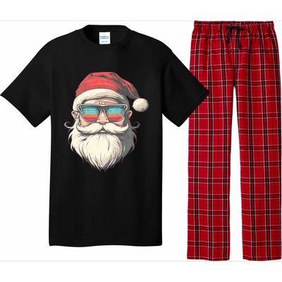 Santa Face Retro Sunglasses Christmas Xmas Pajama Set