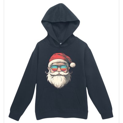 Santa Face Retro Sunglasses Christmas Xmas Urban Pullover Hoodie