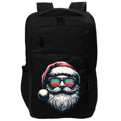 Santa Face Retro Sunglasses Christmas Xmas Impact Tech Backpack