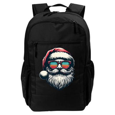 Santa Face Retro Sunglasses Christmas Xmas Daily Commute Backpack