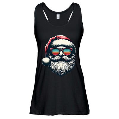 Santa Face Retro Sunglasses Christmas Xmas Ladies Essential Flowy Tank