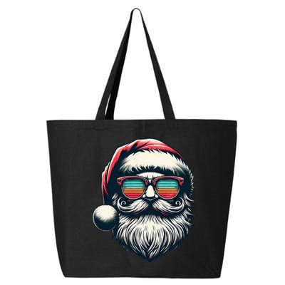 Santa Face Retro Sunglasses Christmas Xmas 25L Jumbo Tote