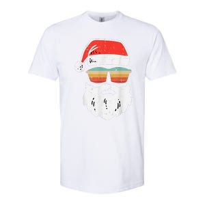 Santa Face Retro Sunglasses Christmas Xmas Softstyle CVC T-Shirt