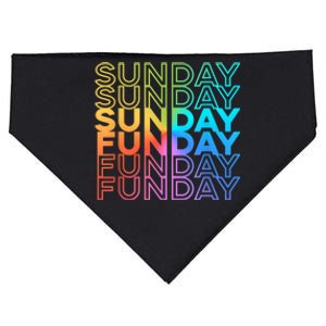 Sunday Funday Rainbow Fade Color Party USA-Made Doggie Bandana