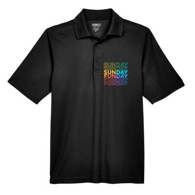 Sunday Funday Rainbow Fade Color Party Men's Origin Performance Pique Polo