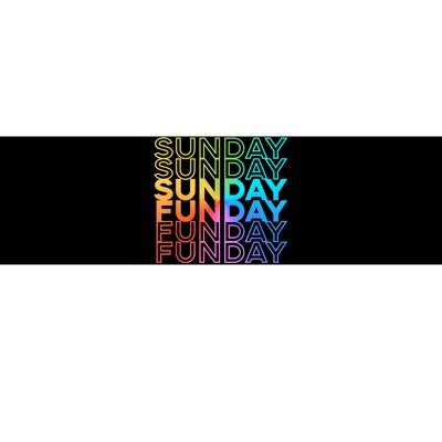 Sunday Funday Rainbow Fade Color Party Bumper Sticker